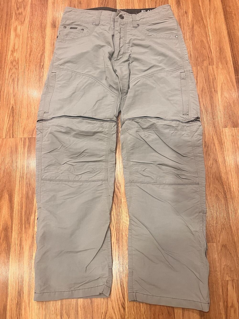 Kuhl Liberator Convertible Pants Mens 30x30 Gray Stealth Zip Off Hiking Outdoor⁠